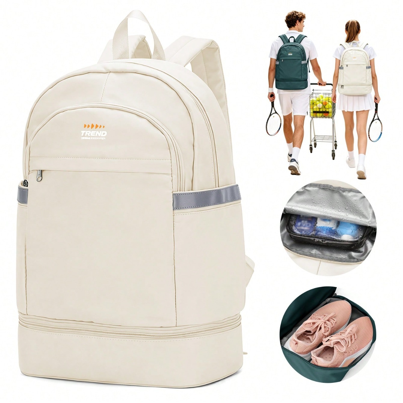Badminton Shoes - Casual Women's Backpack, Minimalist Peak Sports