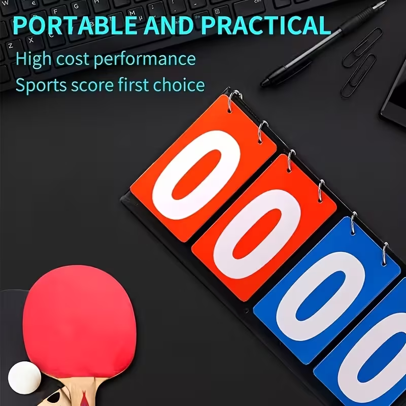4‑Digit Flip Scoreboard Portab - Badminton Score Counter ulasan dan harga