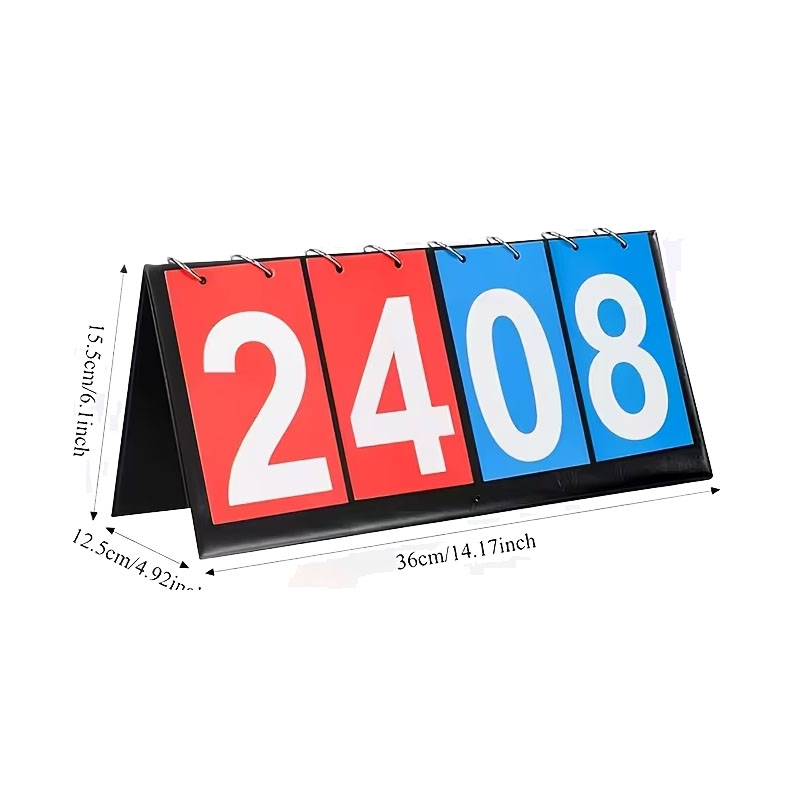 4‑Digit Flip Scoreboard Portab - Badminton Score Counter ulasan dan harga