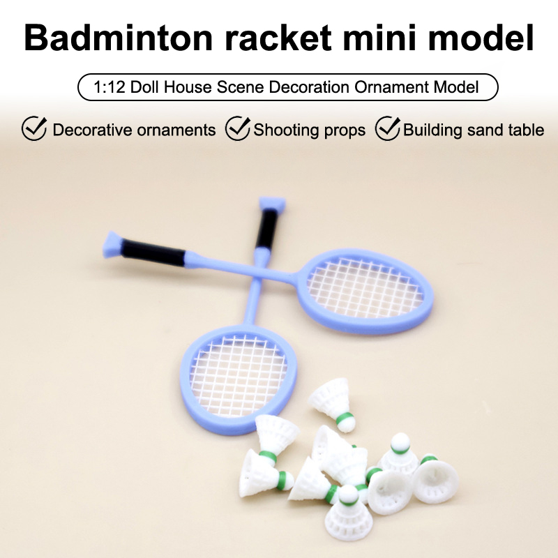 /Kb/1Pair 1:12 Dollhouse Simul - Badminton House ulasan dan harga